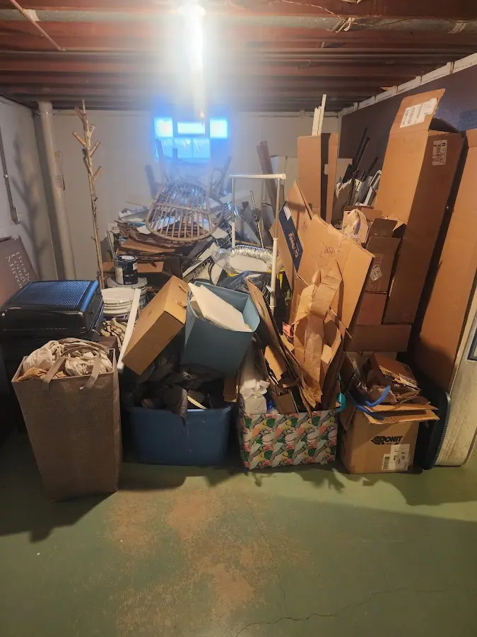 Roll-off dumpster container at job site for 15 Yard Dumpster Rental in Clovis